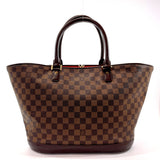 LOUIS VUITTON Tote Bag N51120 Manosque GM Damier canvas Brown Women Used