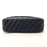 BALENCIAGA Shoulder Bag 501684・1000 BB round ChainShoulder 2way leather Black Women Used