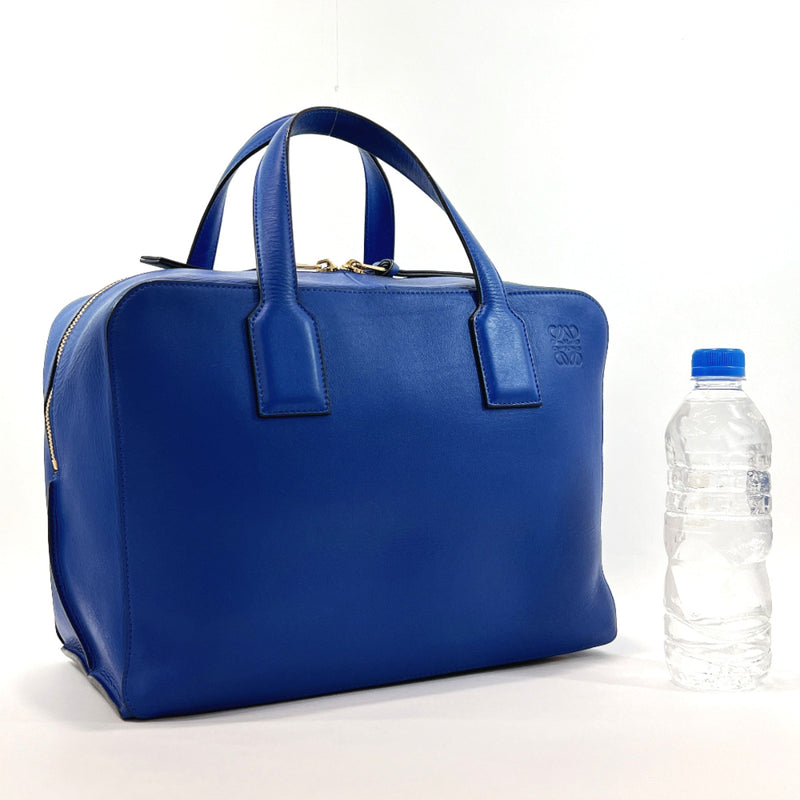LOEWE Boston bag goya weekender anagram leather blue Women Used
