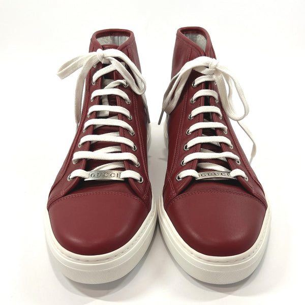 GUCCI sneakers 423300 High cut leather Red mens New