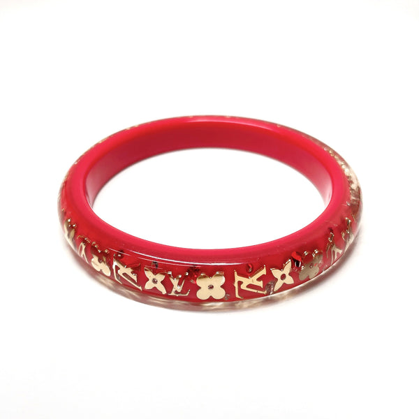 LOUIS VUITTON Bangle M65578 Bra Rubbed Unclusion TPM Synthetic resin Red Women Used