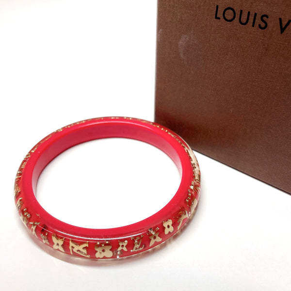 LOUIS VUITTON Bangle M65578 Bra Rubbed Unclusion TPM Synthetic resin Red Women Used