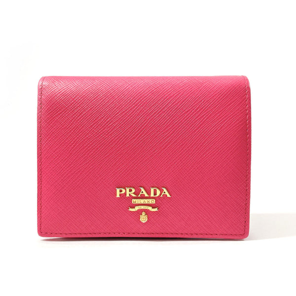 PRADA wallet 1MV204 Safiano leather pink Women Used