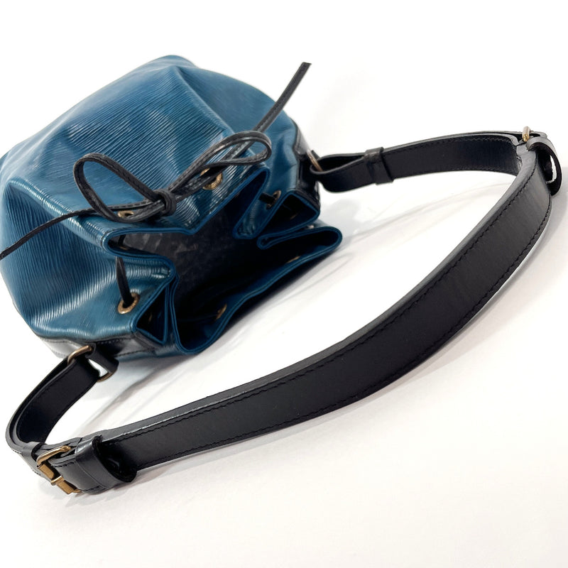 Louis Vuitton Epi Petinoe Drawstring Shoulder Bag M44105 Blue Leather #5527P