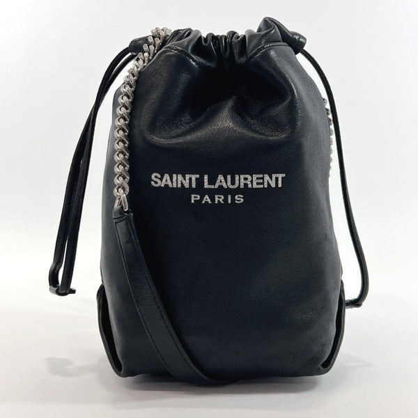 SAINT LAURENT Shoulder Bag YSL583328 Teddy leather Black Women Used