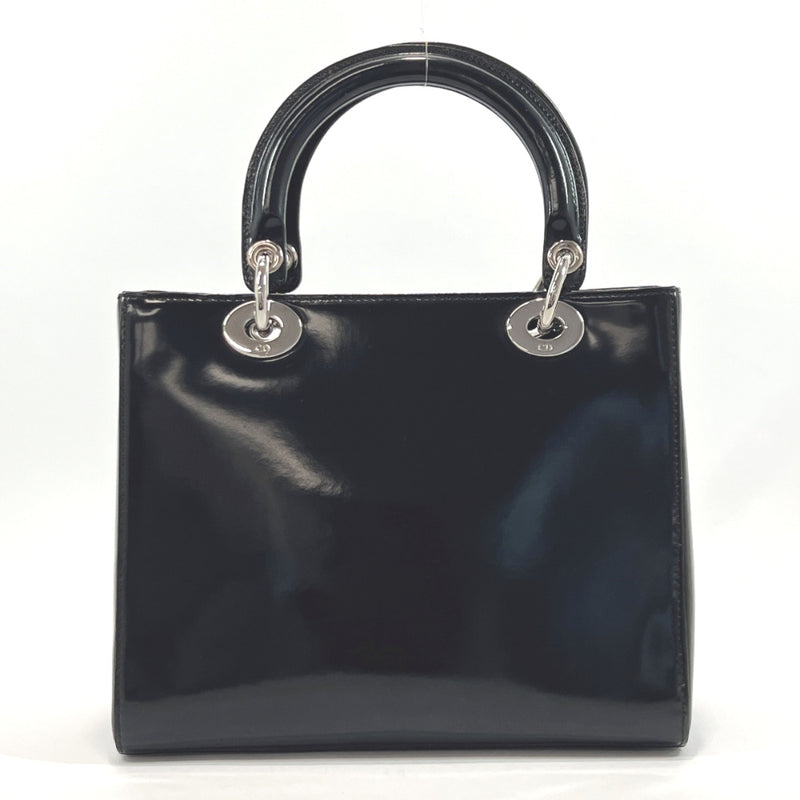 Dior Handbag Lady Dior Patent leather Black Women Used