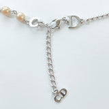 Dior Necklace metal/Pearl Silver Women Used