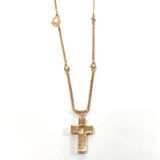 Dior Necklace Cross motif metal/Rhinestone gold Women Used