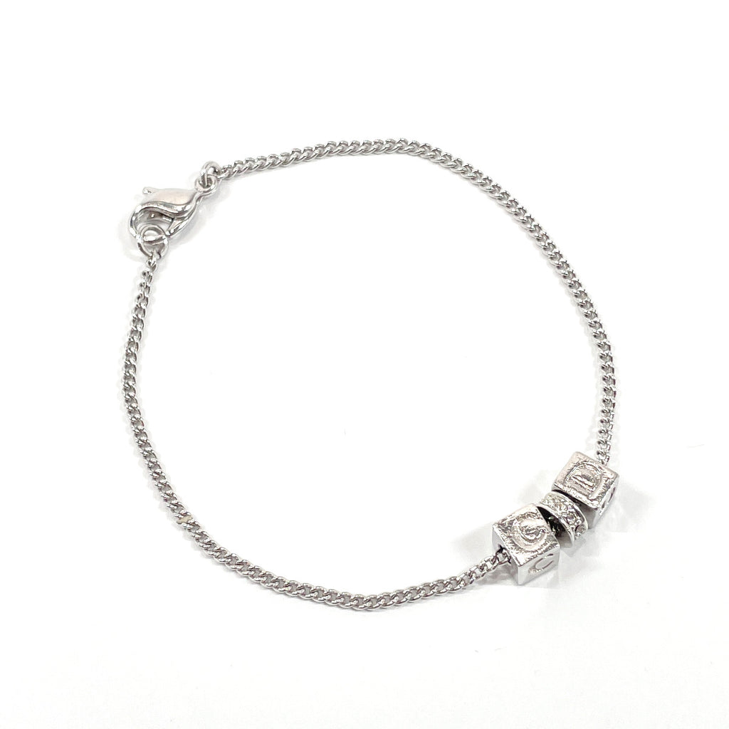 Christian Dior bracelet Cd logo cube metal Silver Women Used – JP