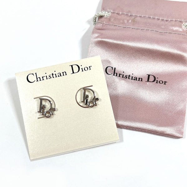 Dior earring logo metal/ Silver Women Used