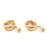 CHANEL Earring COCO Mark metal/Fake pearl gold 29 Women Used