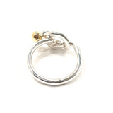 TIFFANY&Co. Ring Love knot Hook and eye Silver925/K18 yellow gold #7(JP Size) Silver Silver Women Used
