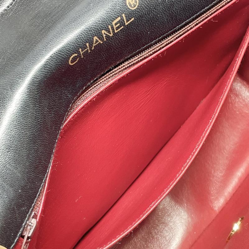 CHANEL Shoulder Bag Single flap ChainShoulder lambskin Black Women Use –