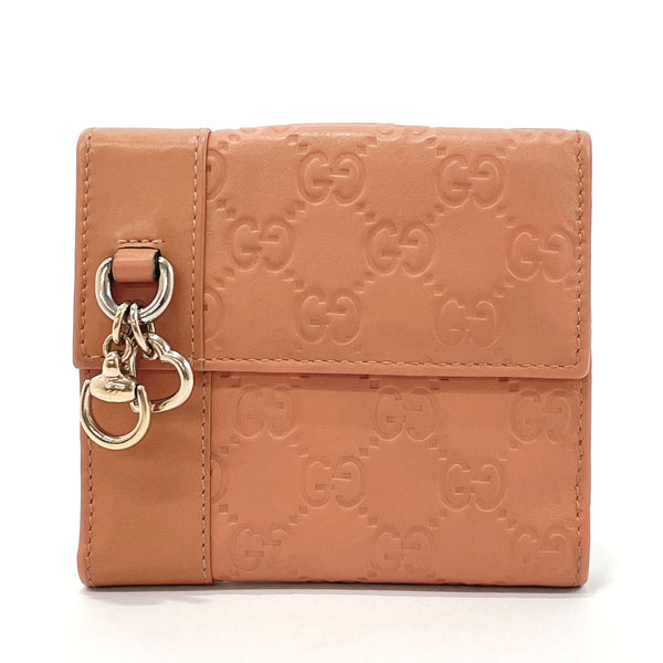 GUCCI wallet 270028 heart horsebit charm Sima leather pink Women Used