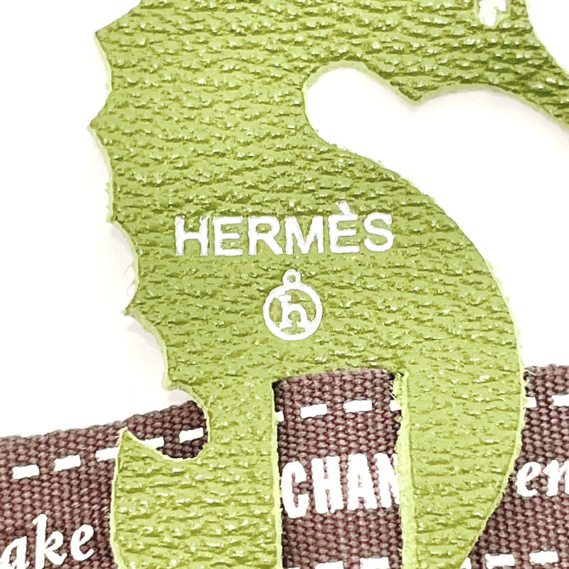 HERMES key ring Petite Seahorse Shave green green unisex Used