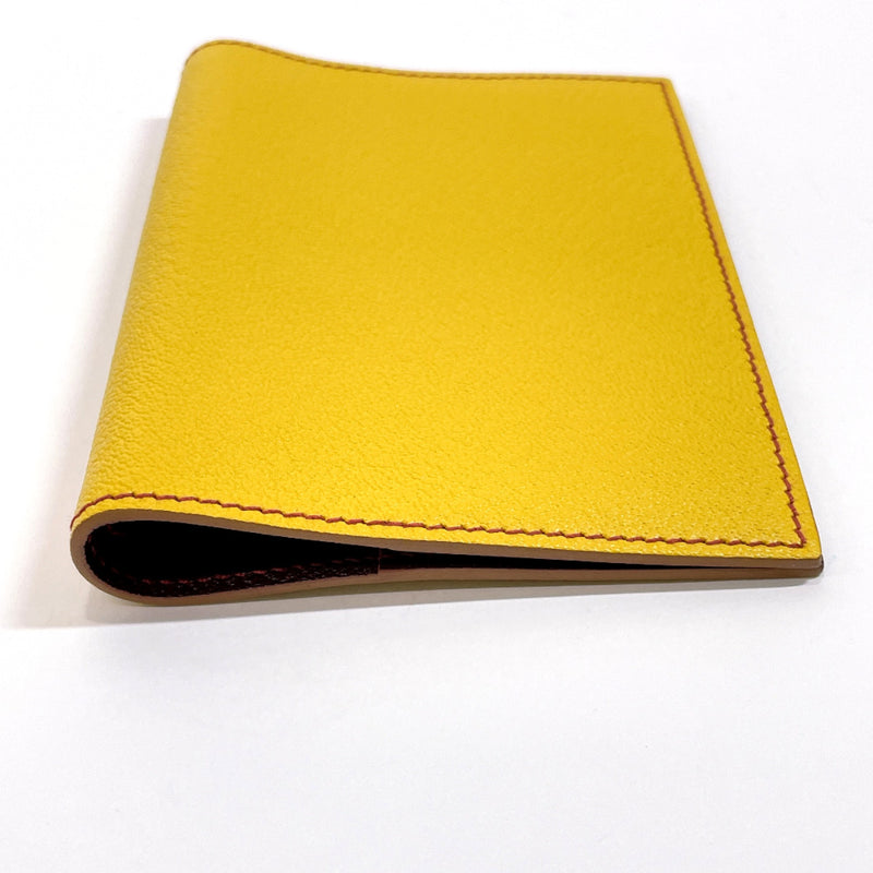 HERMES Notebook cover Agenda GM Shave yellow □RCarved seal Women Used