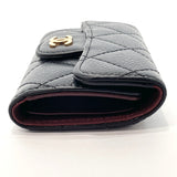 Chanel Coco Mark Lambskin matelasse Black Clutch Bag classic pouch