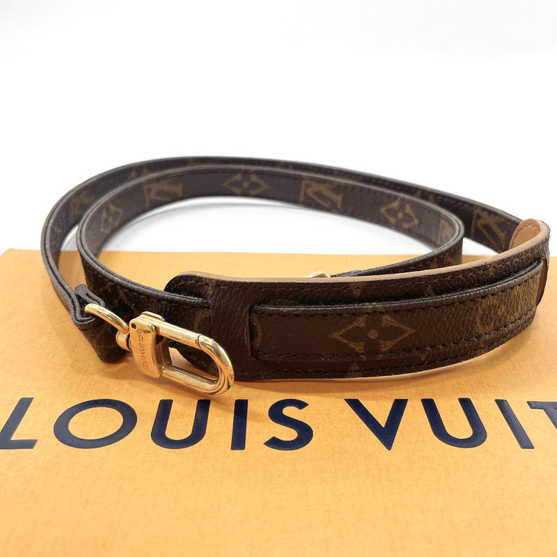 LOUIS VUITTON Shoulder strap leather Brown unisex Used –