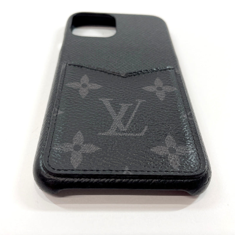 LOUIS VUITTON Other accessories M69363 iphone case Bumper 11 PRO Monogram Eclipse/leather Black unisex Used
