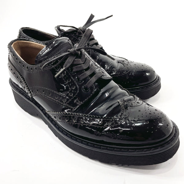 PRADA sneakers 3E5739 sports wingtips Enamel shoes Patent leather Black Women Used