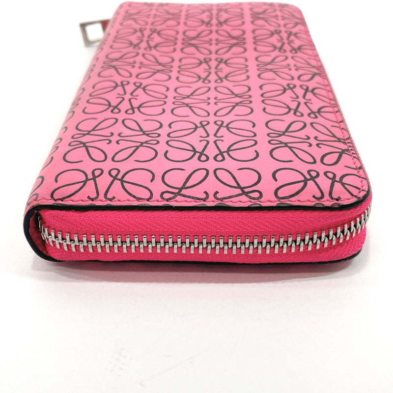 LOEWE purse 107N55GF13 anagram zip around leather pink pink Women Used