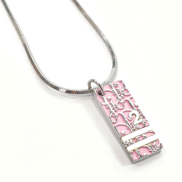 Christian Dior Necklace Trotter metal Silver pink Women Used