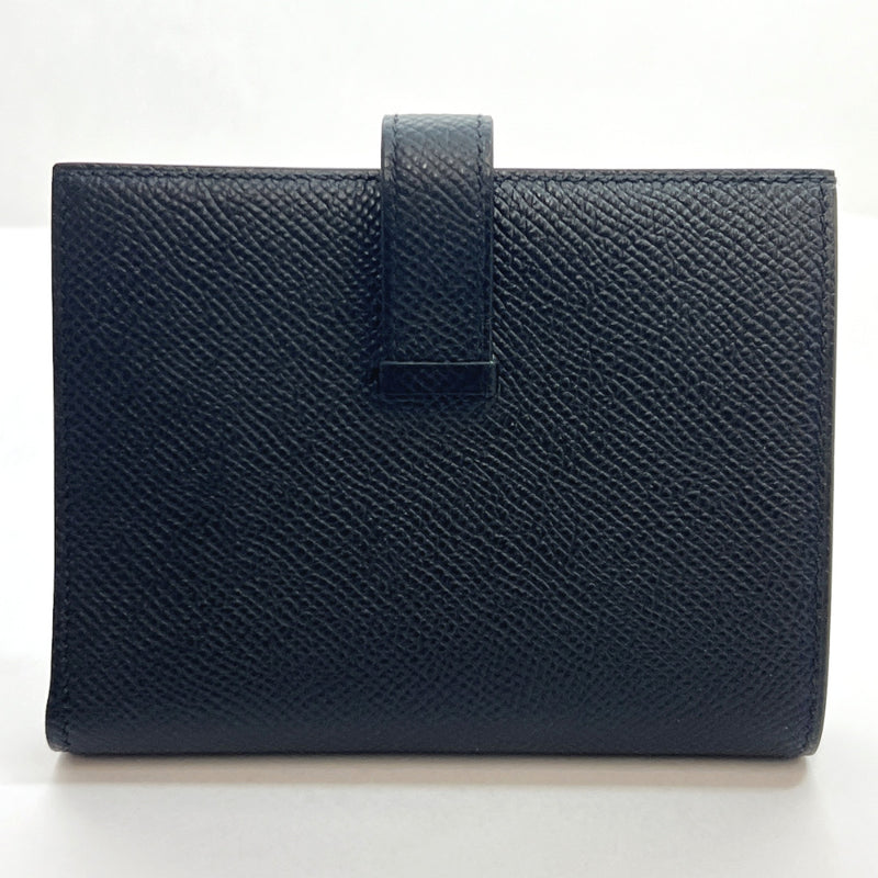 HERMES wallet bearn compact monochrome Epsom Black Women Used