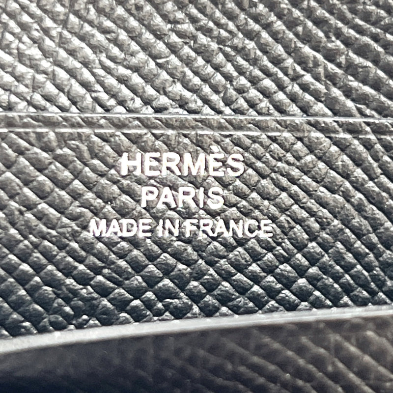 HERMES wallet bearn compact monochrome Epsom Black Women Used