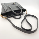 CELINE Handbag luggage nano shopper leather gray gray Women Used