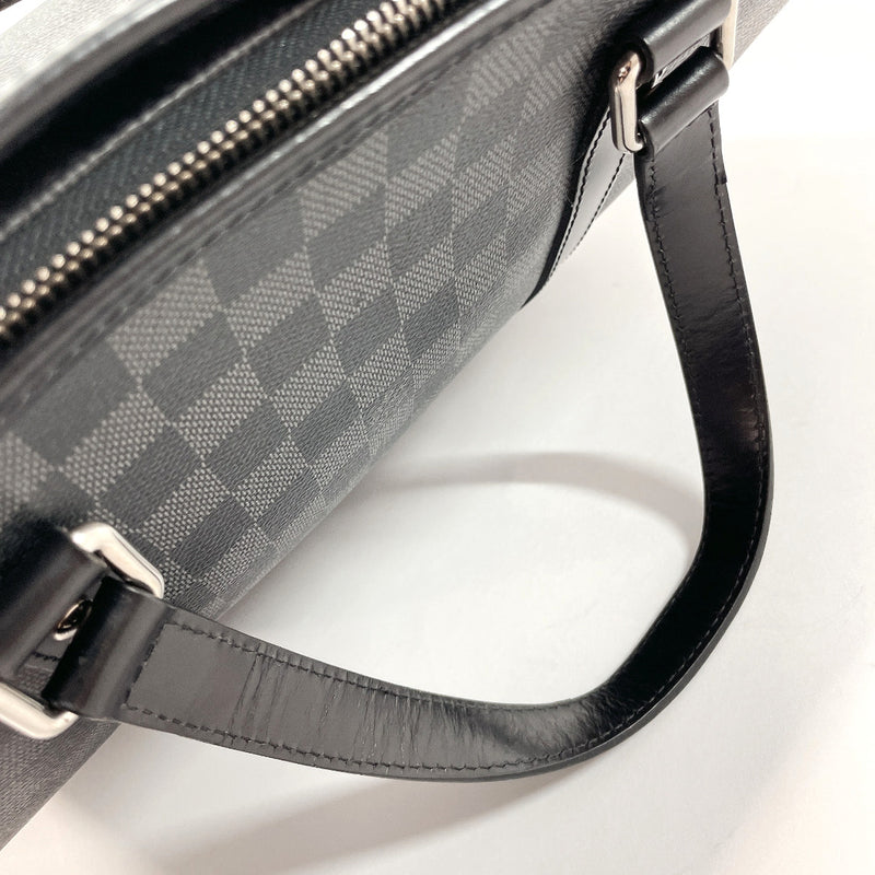 ALMOST NEW ! Louis Vuitton N51192 Damier Graphite Tadao Bag with Strap