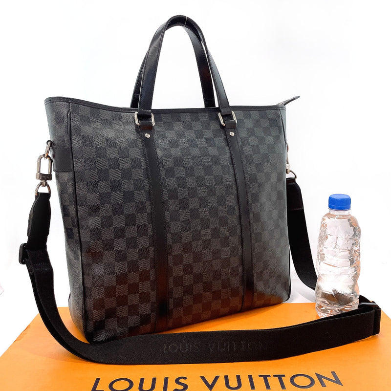 Louis Vuitton Tote Tadao Damier Graphite MM Black