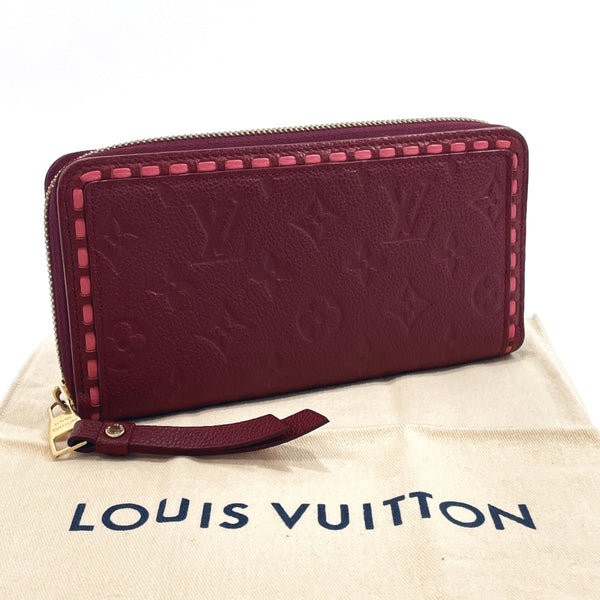 LOUIS VUITTON purse M64803 Zippy wallet Monogram Empreinte Bordeaux Women Used