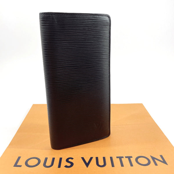 LOUIS VUITTON purse M60622 Portefeiulle braza Epi Leather Black mens Used
