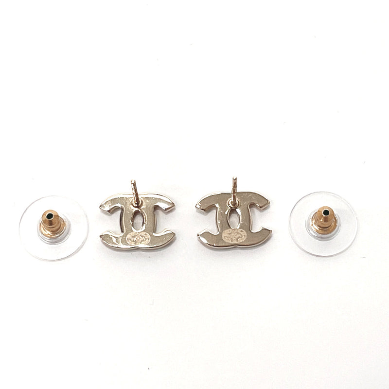 CHANEL earring COCO Mark metal/Rhinestone gold Women Used