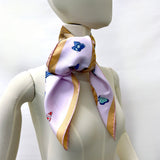 HERMES scarf Hermès Story Carre 90 silk pink Women Used