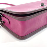 COACH Shoulder Bag F57460 leather pink Women Used