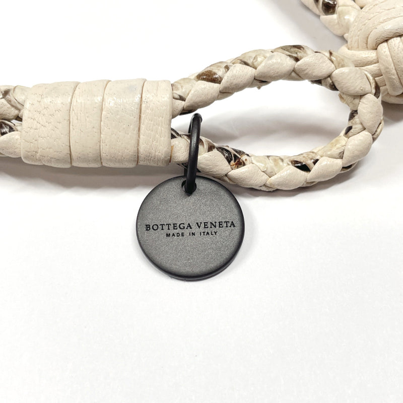 BOTTEGAVENETA bracelet 113546 Intrecciato Python leather white mens Used