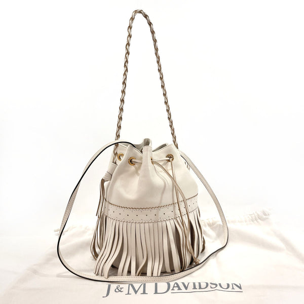 J&M Davidson Shoulder Bag M carnival 2way leather white Women Used