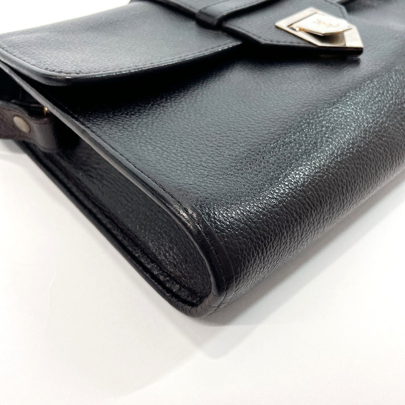 YVES SAINT LAURENT Shoulder Bag leather Black Women Used
