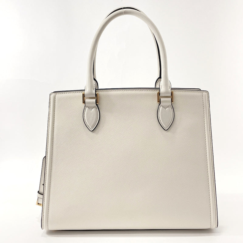 PRADA Tote Bag 1BA227 Safiano leather white Women Used