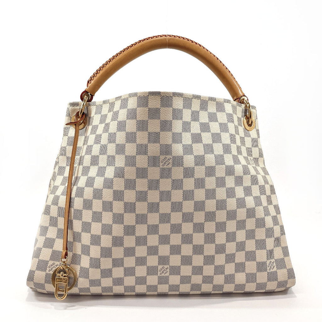 LOUIS VUITTON Handbag N41174 Arti MM Damier Azur Canvas/Leather white Women  Used