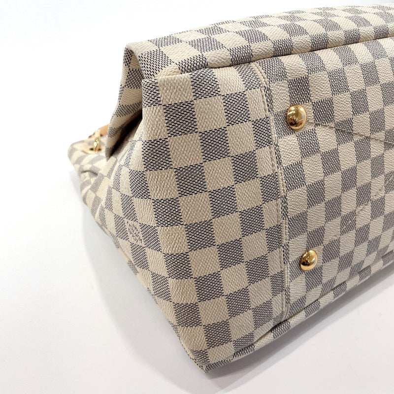 Louis Vuitton Neverfull MM Damier color white shoulder bag used from japan