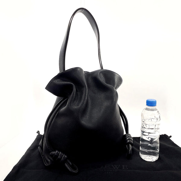 LOEWE Shoulder Bag Flamenco Large leather Black Women Used