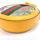 GUCCI Shoulder Bag 550618 ChainShoulder flora webbing GG Supreme Canvas yellow Women Used