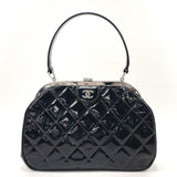 CHANEL Handbag Matelasse purse with a clasp Patent leather Black Women Used