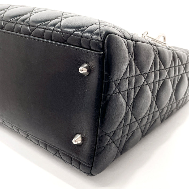 Dior Handbag 32-MA-0035 Canage Lady Dior leather Black Women Used