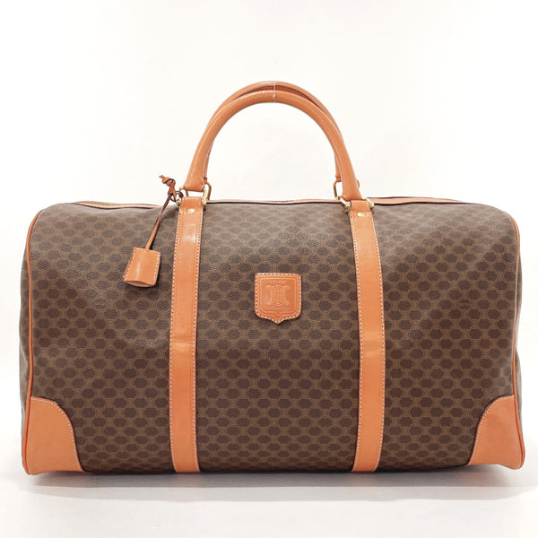 CELINE Boston bag JMB12 Macadam PVC/leather Brown Women Used