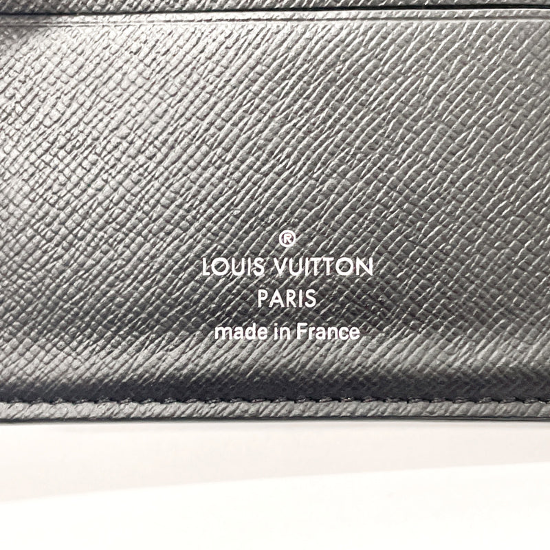 Louis Vuitton Coin Card Holder Monogram Eclipse Taiga Black for Men
