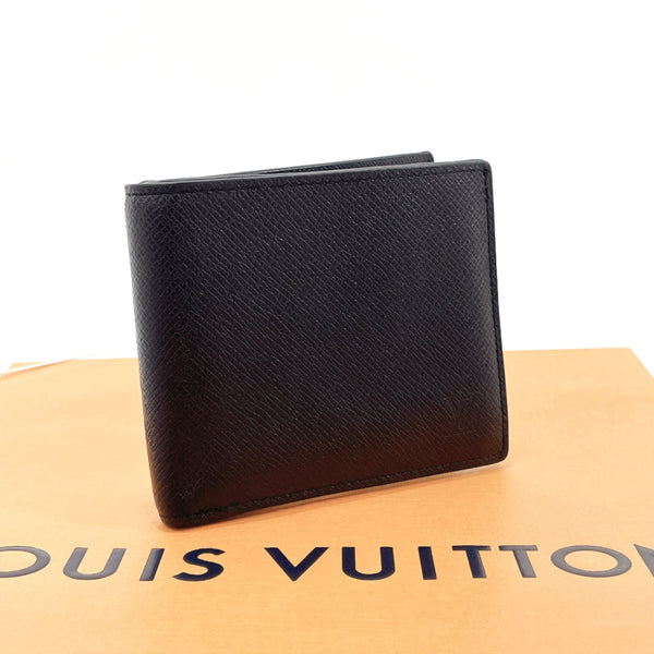 LOUIS VUITTON wallet M62045 Portefeiulle Amerigo NM Taiga Black Black mens Used