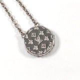 LOUIS VUITTON Necklace M69641 Corrier L to V metal/Rhinestone Silver Women Used